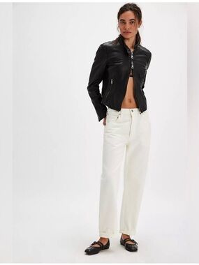Citizens Of Humanity White Dahlia Bow Leg Baby Roll Jeans